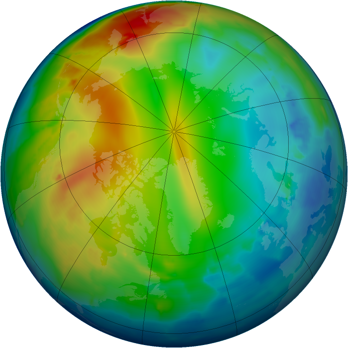 Arctic ozone map for 26 December 2012